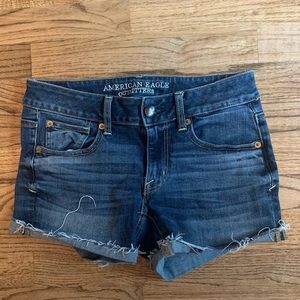 American Eagle super stretch dark wash shorts